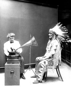 Frances_Densmore Recording_Mountain_Chief Native American