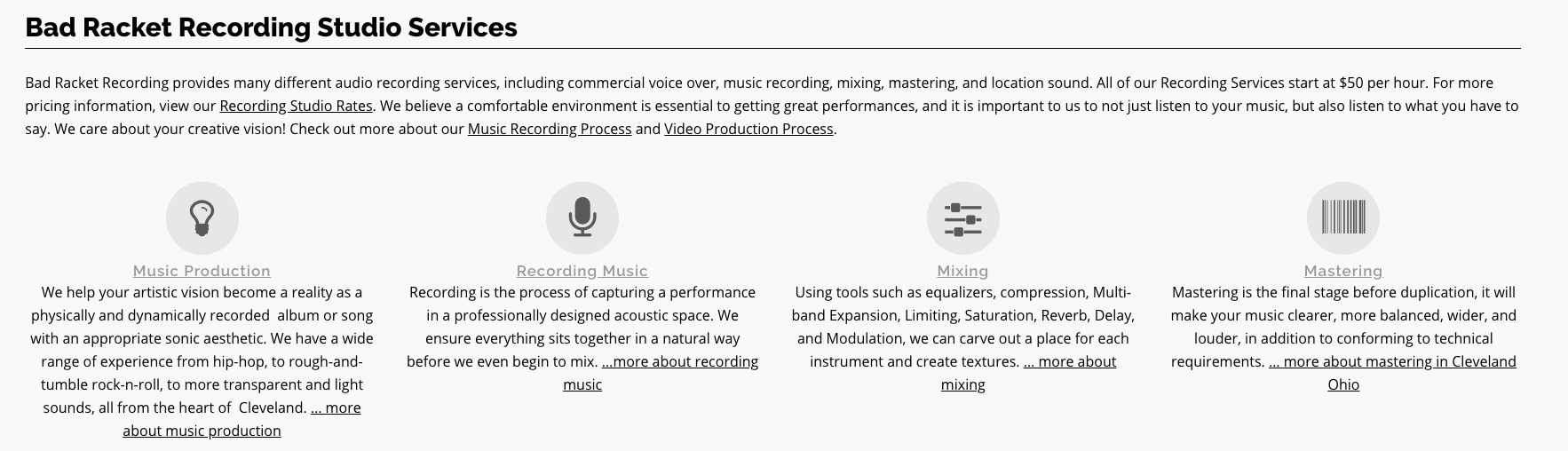 Recording Studio Services